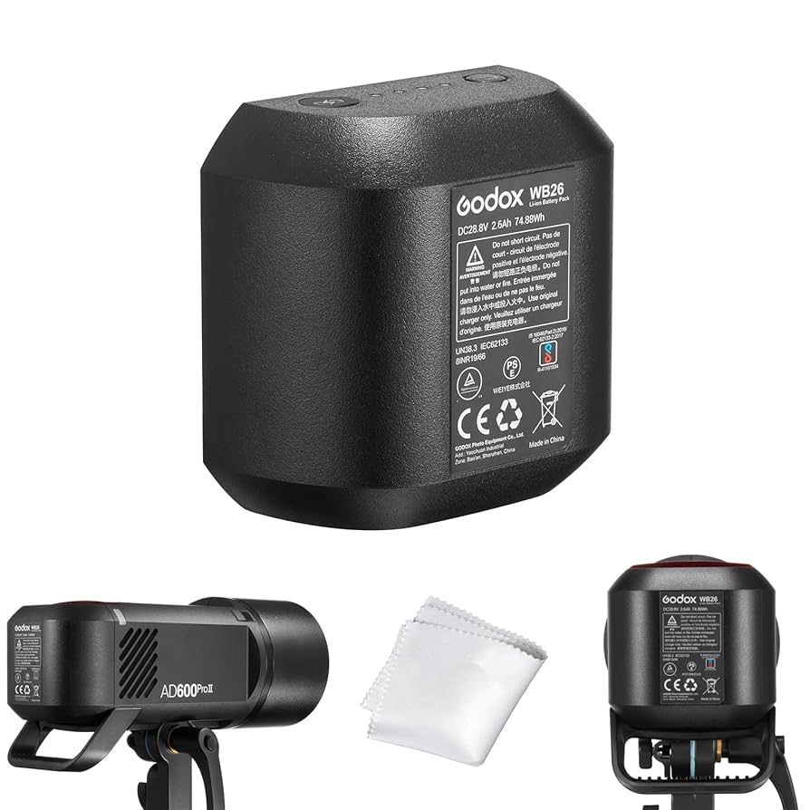 Amazon | GODOX WB26 WB26A バッテリー AD600Pro II AD600Pro用